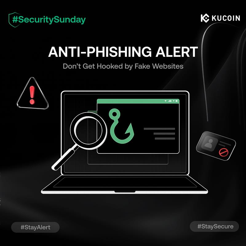 kucoincom's tweet photo. 🚫 Not sure if that DM, email, or link is official? Don't guess—verify!

1️⃣ Always verify the URL 🔍
2️⃣ Set up your Anti-Phishing Code 🔐
3️⃣ Use the KuCoin Official Verification Center 🛠️

It’s your first line of defense against phishing scams. 🛡️
Check it here: 👉 https://t.co/yWevCddoKv

Learn more security tips: 🔗 https://t.co/mDHroAmHNa

#SecuritySunday #KuCoin #CryptoSafety #StayAlert #StaySecure