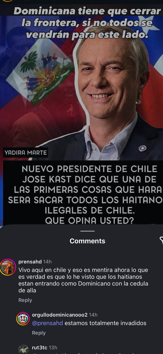 ottoblue85's tweet photo. Abi haciendose  el pendejo y los haitianos llegan a chile como dominicanos entonces MIDAS hará las cédulas y pasaportes 🇩🇴 y es quien hace lo de lo vecinos y el país debe protestar https://t.co/BkB96t9C88
