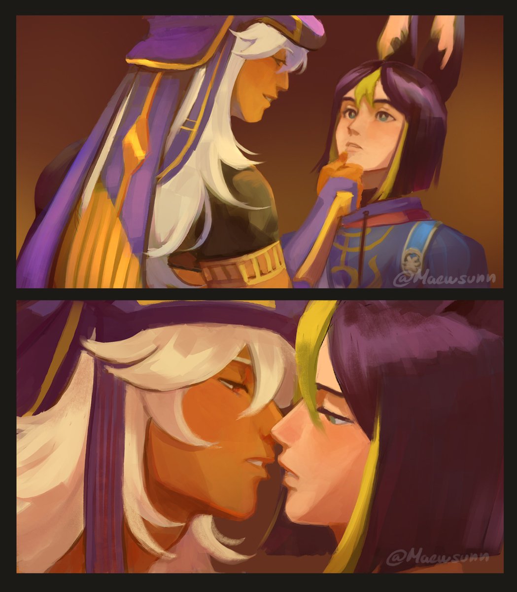 maewsunn's tweet image. Behind the event #cynonari #cyno #tighnari #genshinimpactfanart