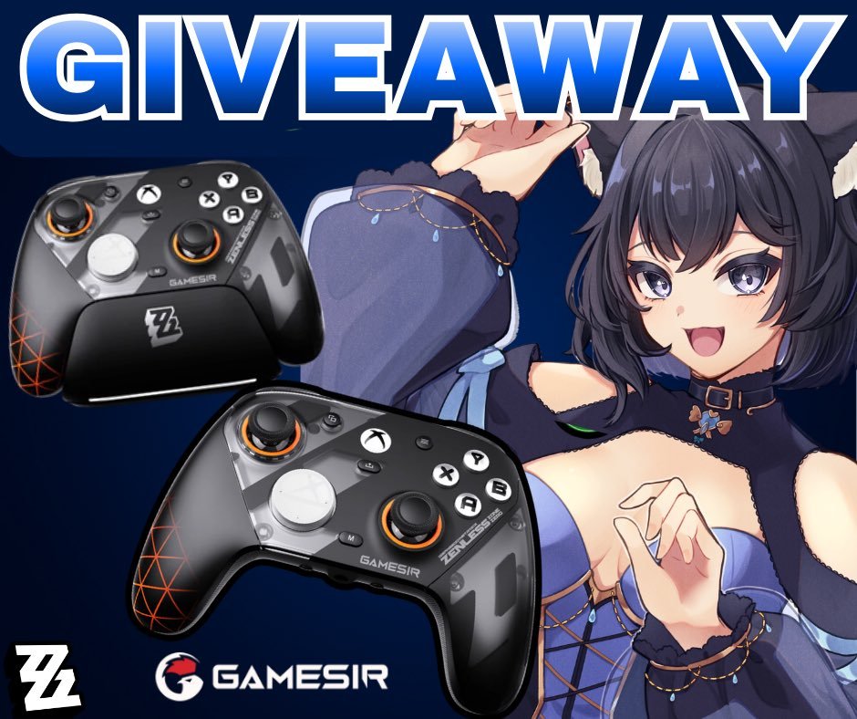 🎁GIVEAWAY TIME🎁

Happy to anounce <a href="/mygamesir/">GameSir</a> &amp; I have teamed up to giveaway ONE (1) BRAND NEW G7 Pro Zenless Zone Zero Edition Controller!!!!!

Rules:
- Like + RT this post
- Follow <a href="/Saphwyn/">Saphwyn 💎 【LUMINARA】</a> &amp; <a href="/mygamesir/">GameSir</a> 
- Comment ur favourite ZZZ Agent

Ends Dec 31! ✨ 

#zzzero  #ゼンゼロ