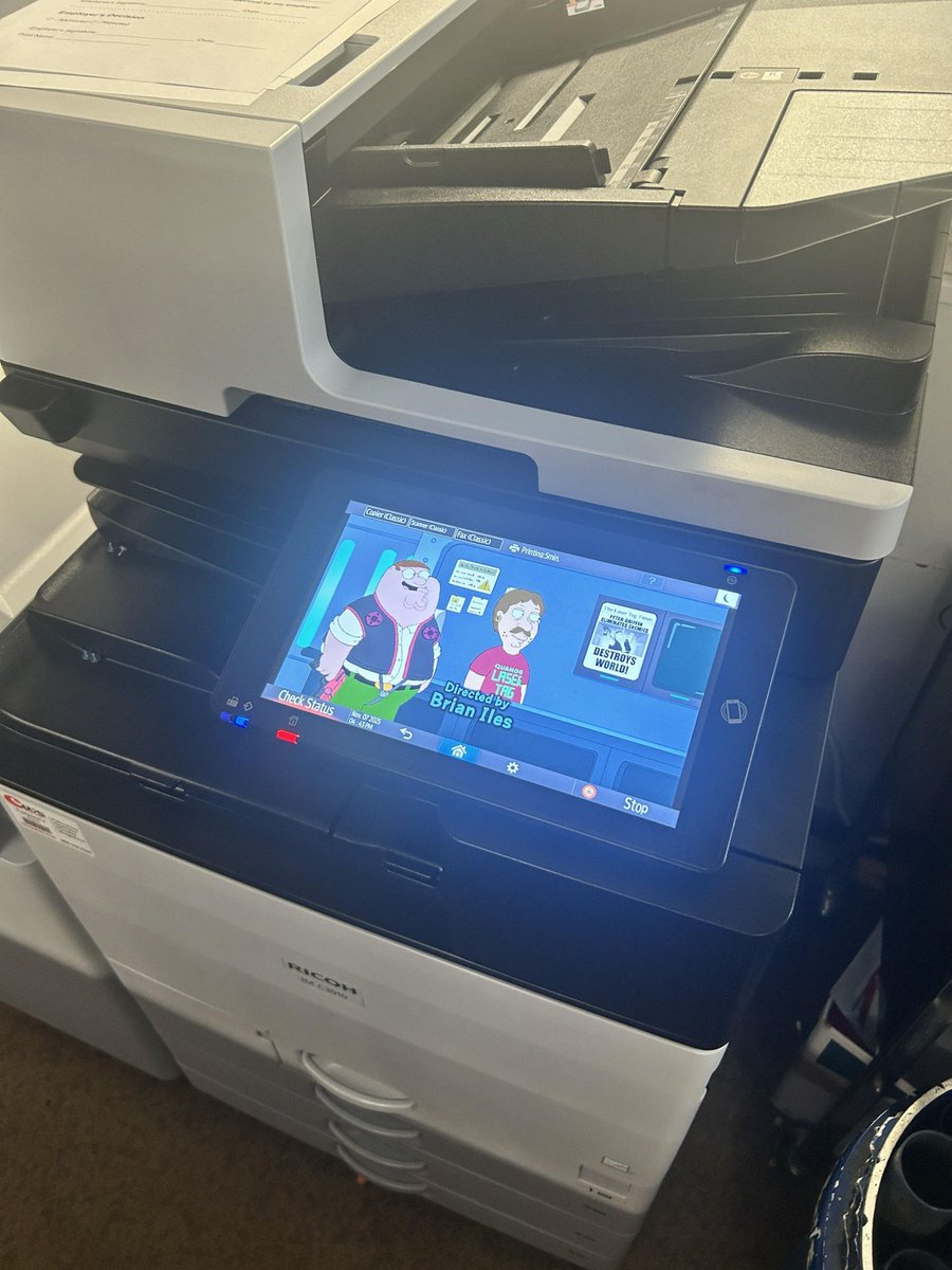 iphonegalaxymd's tweet image. Who knew the "M" in RICOH IM C3010 stood for Multiverse? 🌌
Work meeting? Nah, we’re watching Family Guy on the printer. Stremio really does run on everything. 📠📺
Just don’t tell HR why the toner is running low... 🤫
#Stremio #Ricoh #TechHacks