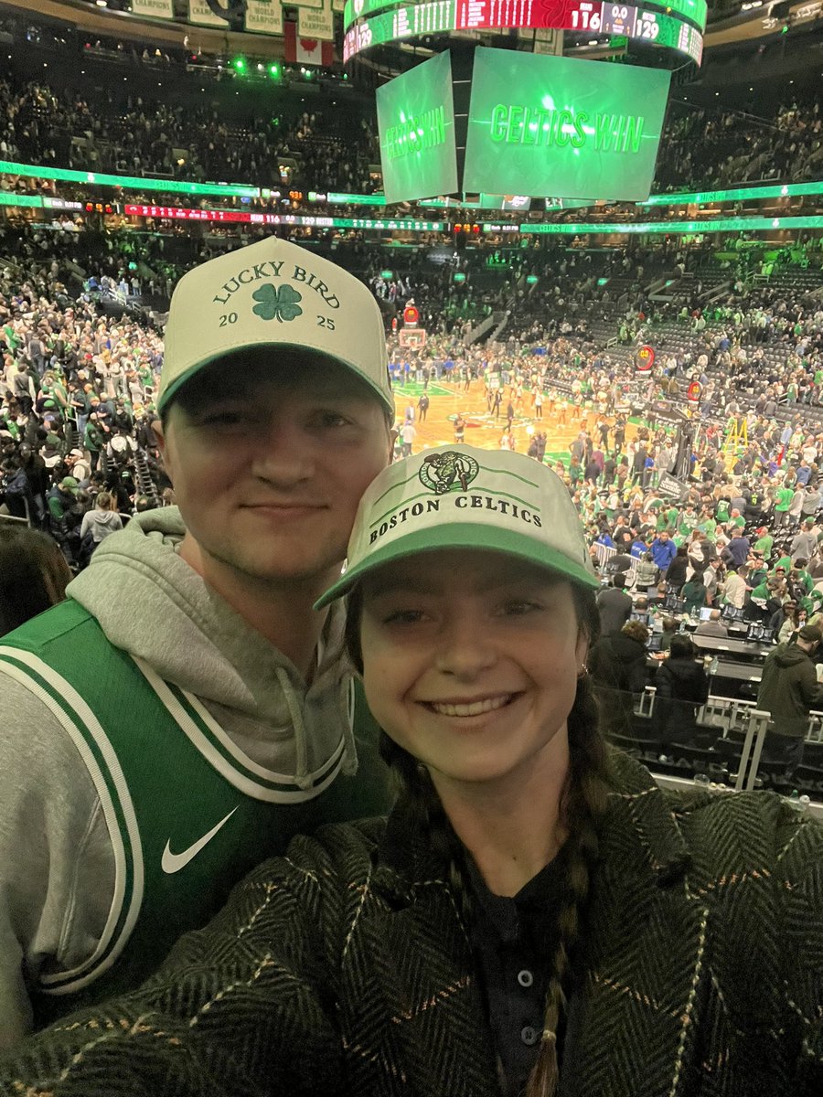 My son’s and his wife’s first Celtics game. Fun times for these Bostonians!