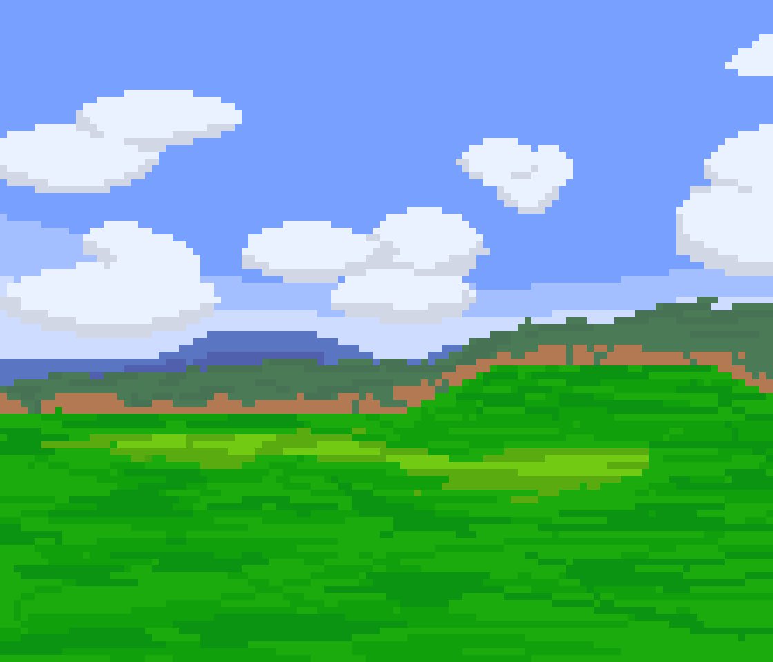 Quick background study, specifically on clouds since it has been bothering me for a while.

Reference and what I drew

#pixelArt