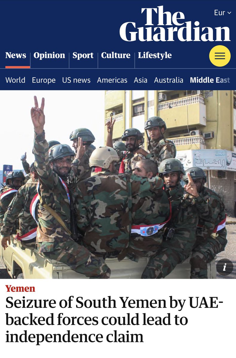 كذب وتضليل الإخوان ومن يدور في فلكهم مستمر.
خبر الغارديان الذي زعموا فيه أن السعودية هددت بقصف المجلس الانتقالي غير موجود أصلًا في نص المقال المنشور على الموقع الرسمي للصحيفة، ويمكن لأي شخص الرجوع إلى الرابط الأصلي للتأكد.

المقال لا يتحدث عن أي تهديد سعودي، بل يركز بوضوح على