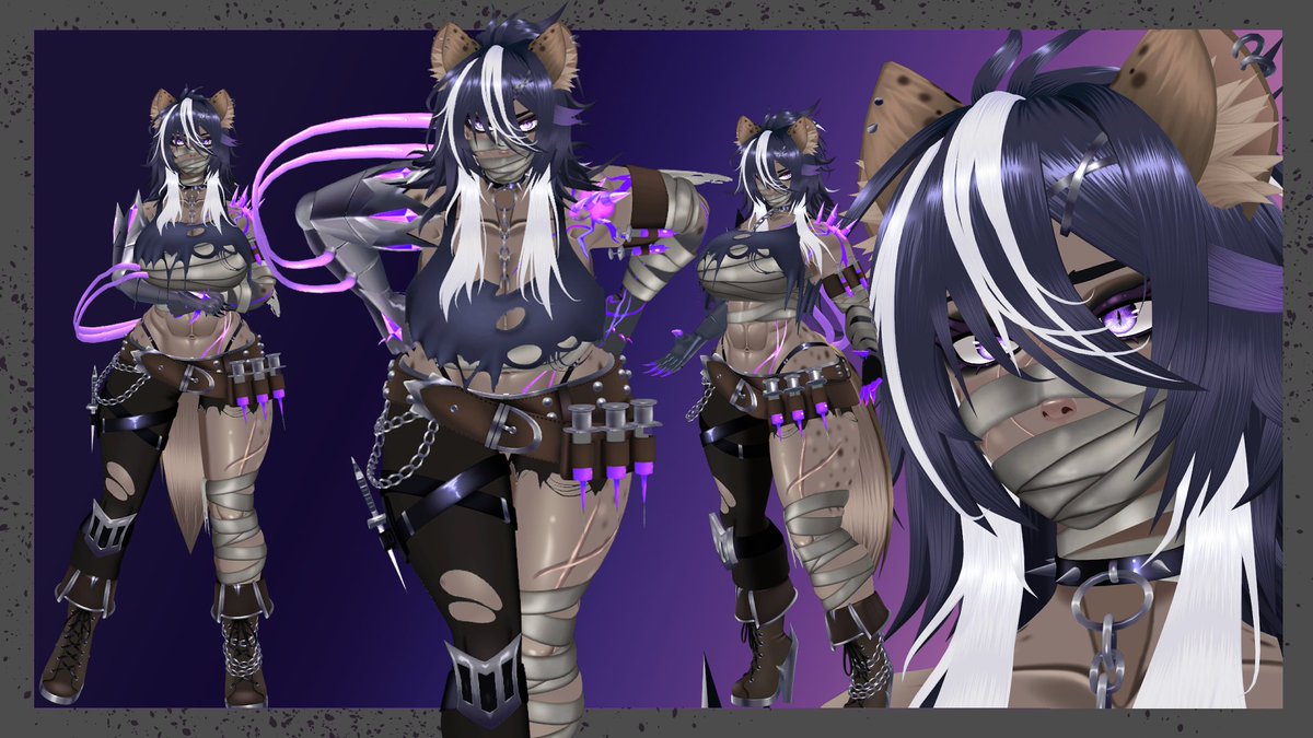 MephieraVT's tweet image. 🧪🦾 The Chempunk Hyena Mephiera 🧪🦾  

🧪🦾 twitch.tv/mephiera
🧪🦾 tiktok.com/@MephieraVT
🧪🦾 youtube.com/@MephieraVT 

Design and Reference Sheet: @JNXED_BLADE28 

3D Model: @Tibi3D 

🎨 #MephiArt 🔞 #MephiLewd 

Oshi marks: 🧪🦾