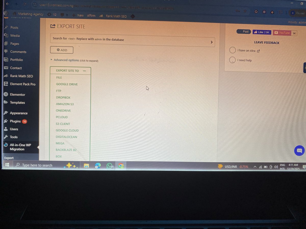 ifyy199's tweet photo. Day 19 of #20DaysTechWorkshop #20DayswithWDN with @webdesignerng
Worried about losing your WordPress site during a move?
All-in-One WP Migration is the answer!
Today, I learned how to use it to export and import a site seamlessly.
Have you tried this plugin before? https://t.co/mLPVp63hTn