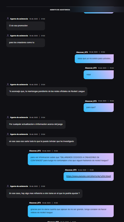 Alex0ver072's tweet photo. @RocketLeague @EpicGames 
Cuando una empresa promete algo públicamente y luego no da explicaciones, el problema no es el creador… es la falta de transparencia.
Epic anunció que entregaría códigos de Rocket League a creadores de contenido para compartirlos con sus comunidades. https://t.co/246RUmqhs7