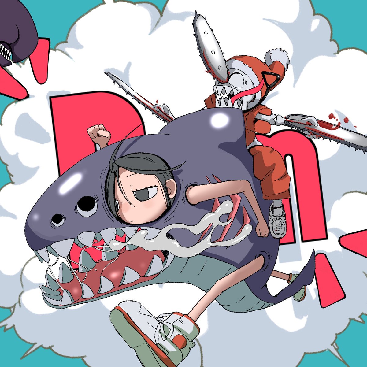 We're just playing Chainsaw Man, you know #illustration #イラスト