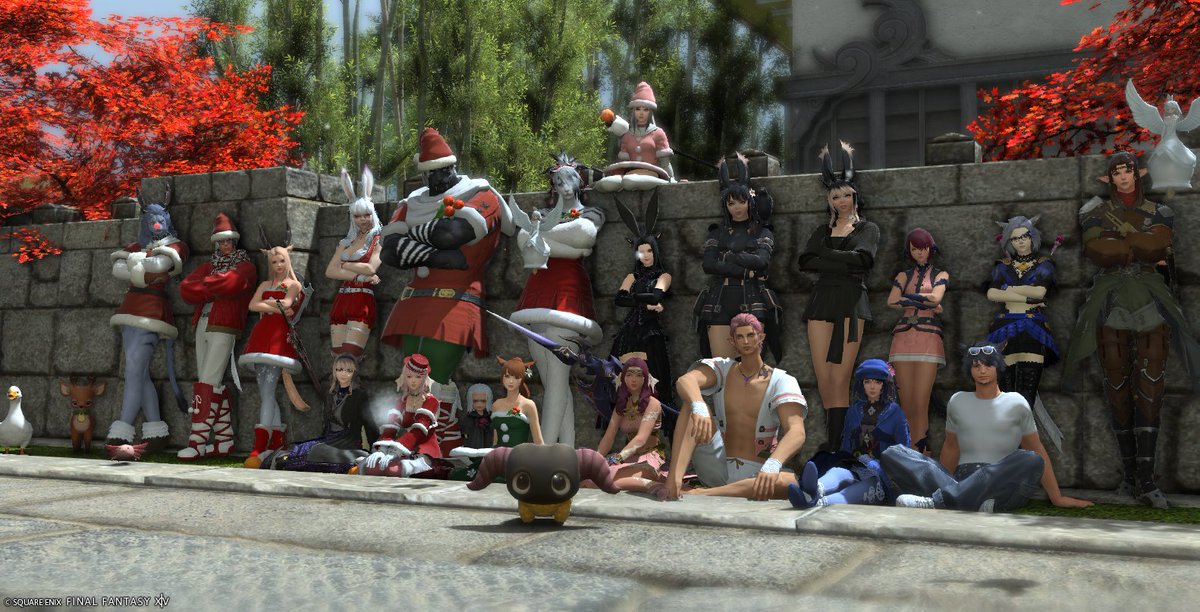 ThatBaldGamer's tweet photo. Took a group shot with some of my wonderful FC mates in Final Fantasy XIV for my birthday!

Truly a magnificent group of people and I'm very grateful to know them all - we really do have a great FC!

Thanks for a good time! https://t.co/Ync94aX72j