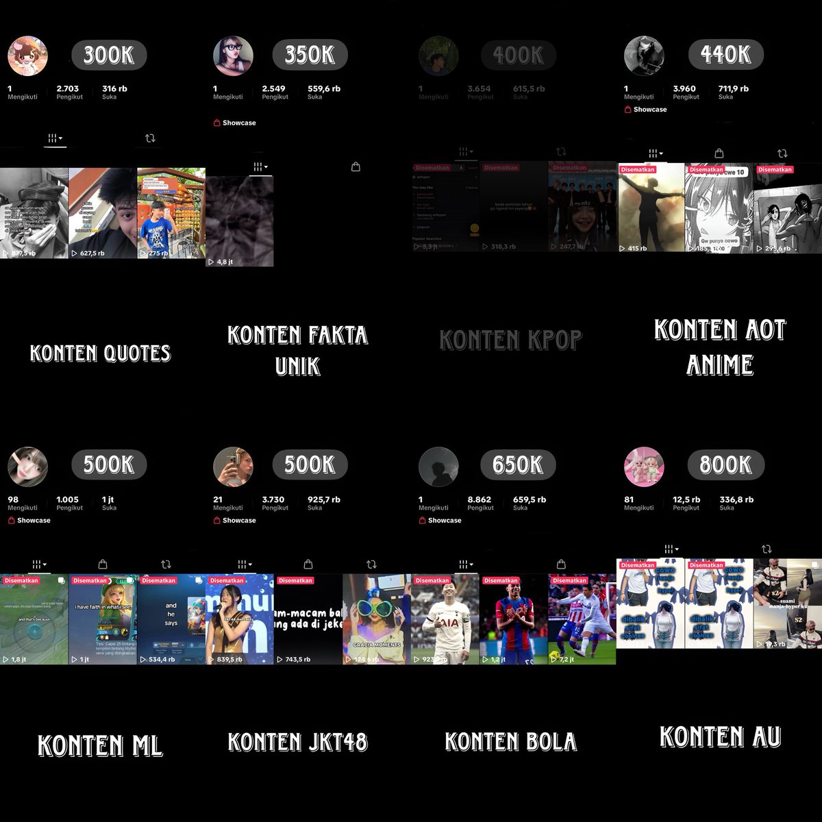 Ratu🍯 JUAL AKUN TIKTOK 10K TESTI tweet media