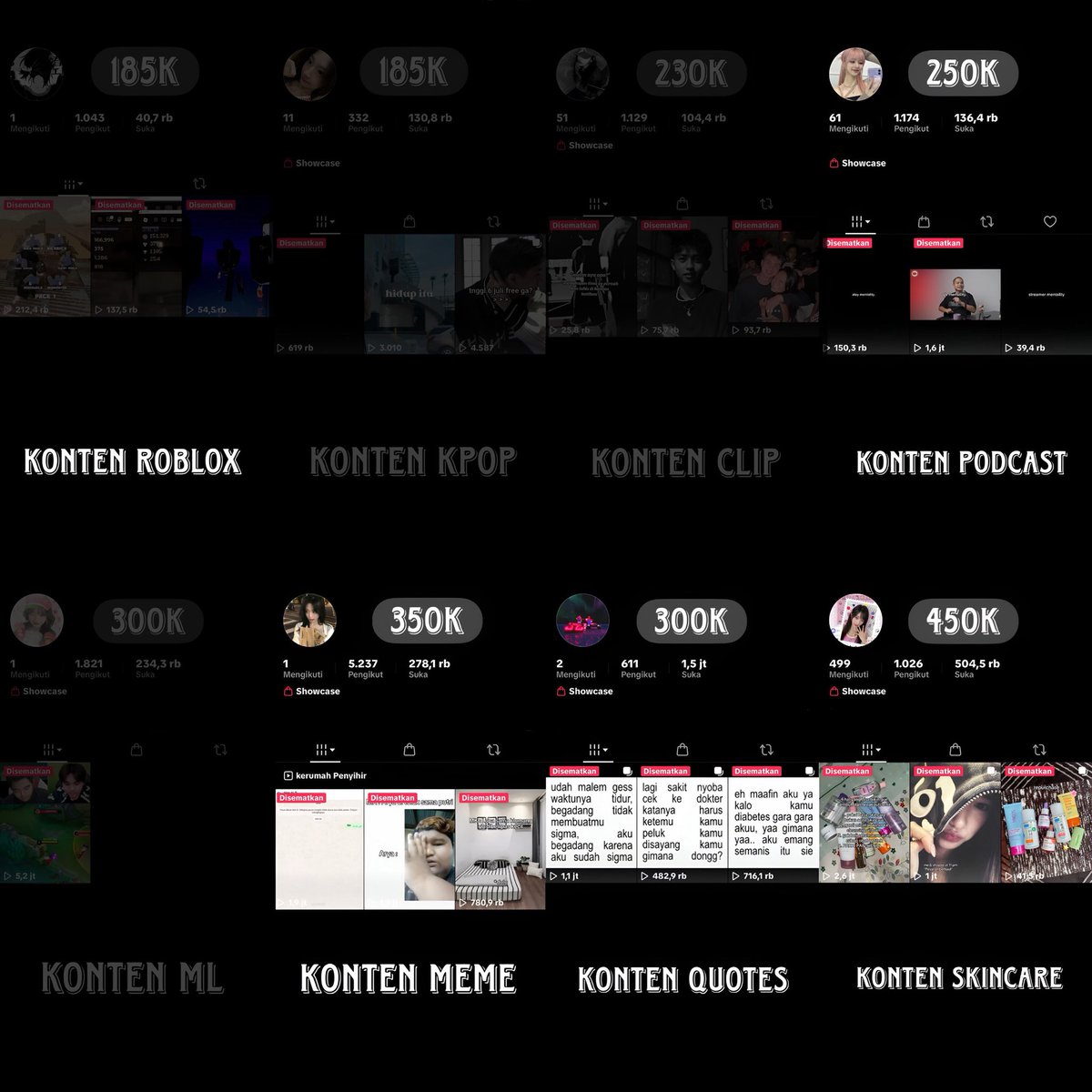 Ratu🍯 JUAL AKUN TIKTOK 10K TESTI tweet media