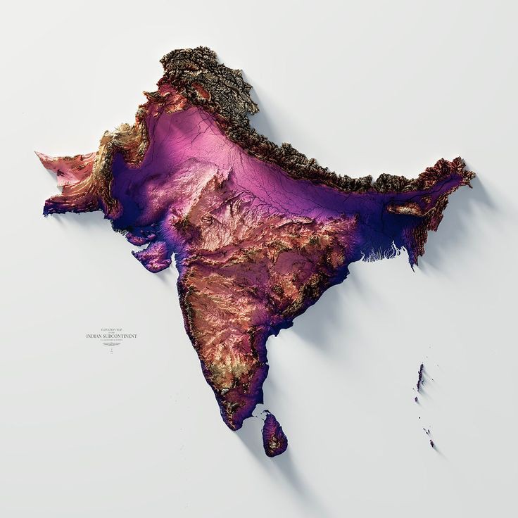 theepicmap's tweet photo. Topography map of Indian Continent https://t.co/vMRnMtwFUU