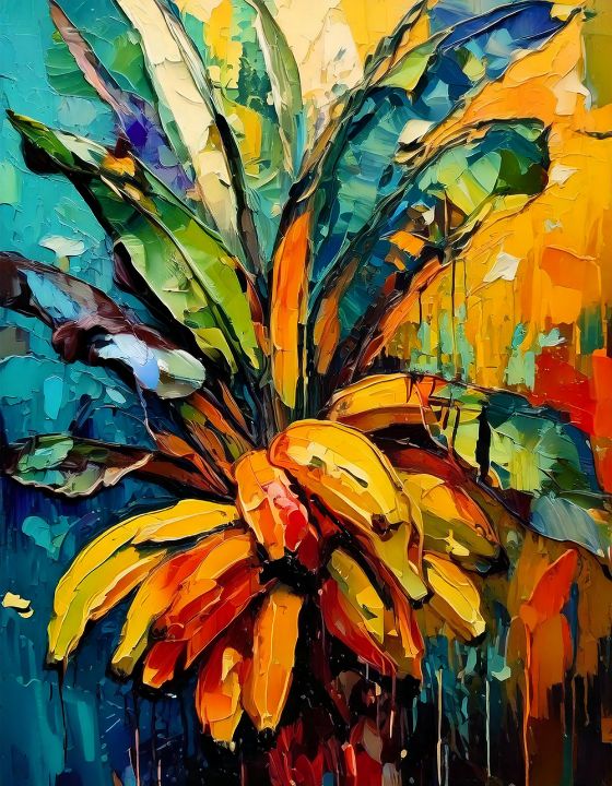Art of the Day! "Tropical Pulse. Bananas". Buy at: ArtPal.com/daisyartdecor?…