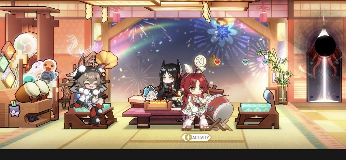 アークナイツの太鼓の達人コラボめちゃ可愛い✨