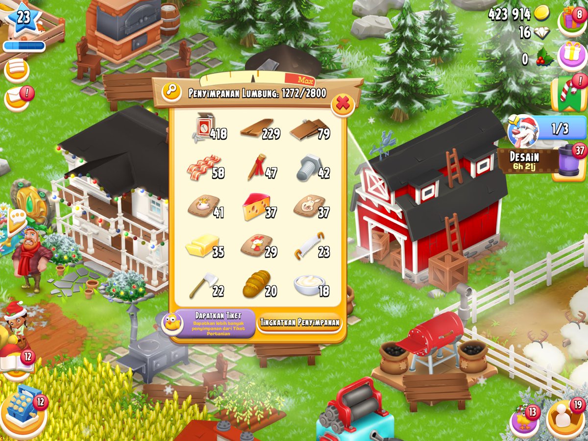 piocipa's tweet photo. Wts akun gudang / barn hayday spek kaya digambar dapat semua isi barang + koin + take segmailnya 35k #zonauang https://t.co/fZUlhSeWR2
