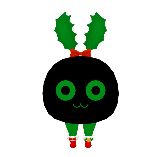 KOOHIITENN's tweet photo. クリスマス間近なので、えぬふしさん(@enufshi)の「おはぎ妖怪 Xmas ver ひいらぎちゃん」を着てみました♪ 見てくくださいこの眼力！！ じっと見てると緑の目がグルグル回って見えて催眠術にかかりそう。そのせいかこのひいらぎちゃん、だんだんバニースーツを着ているように見えてきました…ｗ https://t.co/vUGOG8KmGn