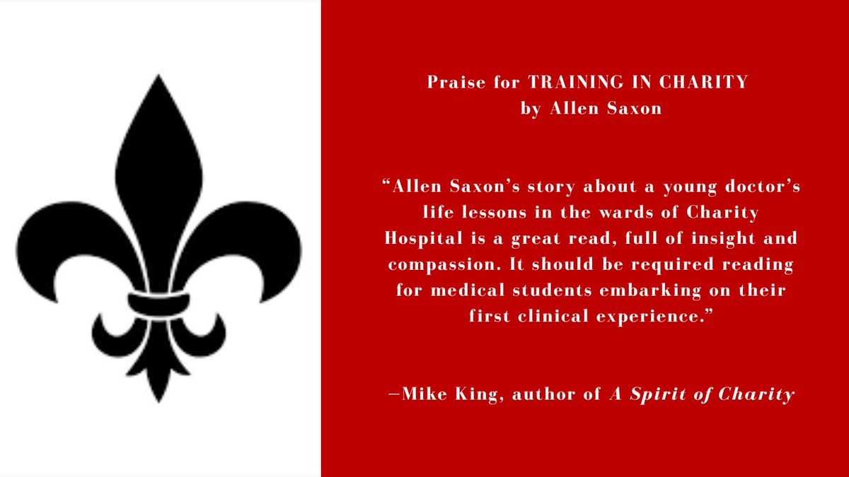 Another nice endorsement—this time from <a href="/MikeKingAuthor/">Mike King</a>—for Allen Saxon, MD's novel, TRAINING IN CHARITY, due 1/13 from <a href="/xmaslakepress/">Christmas Lake Creative</a>. Pre-order here: bit.ly/4pJgnk4