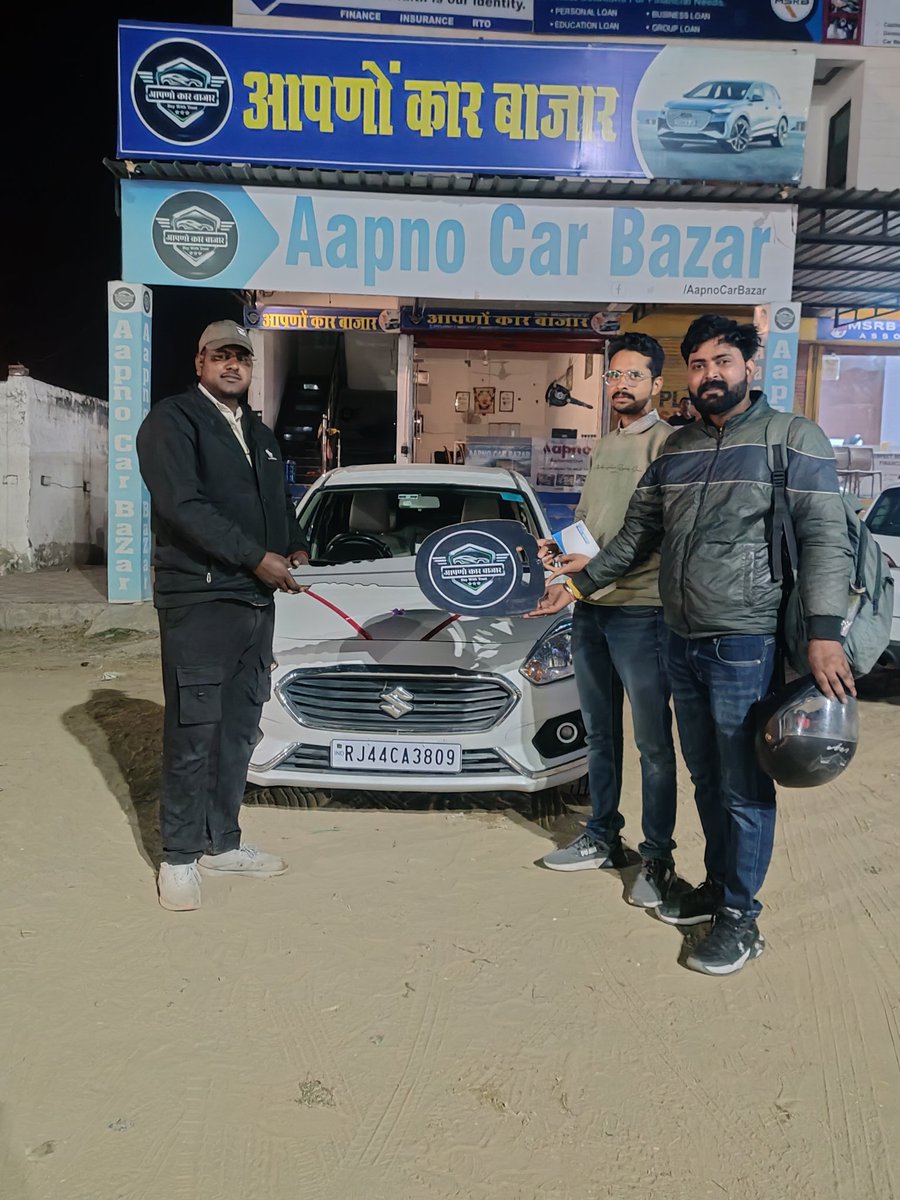 AapnoCarBazar's tweet photo. Swift Dzire की डिलीवरी देते हुए। बधाई हो #Ashok_kumar_ji आपका विश्वास ही हमारी पहचान। आपणाें कार बाजार सीकर 🙏🙏Congratulations on the occasion of buying a best quality pre-owned vehicle from 🙏🙏 @aapnocarbazar
#UsedSwift #UsedInnova #RajasthanCarDealer
#UsedHondaCars https://t.co/3SqgO3Zpr5