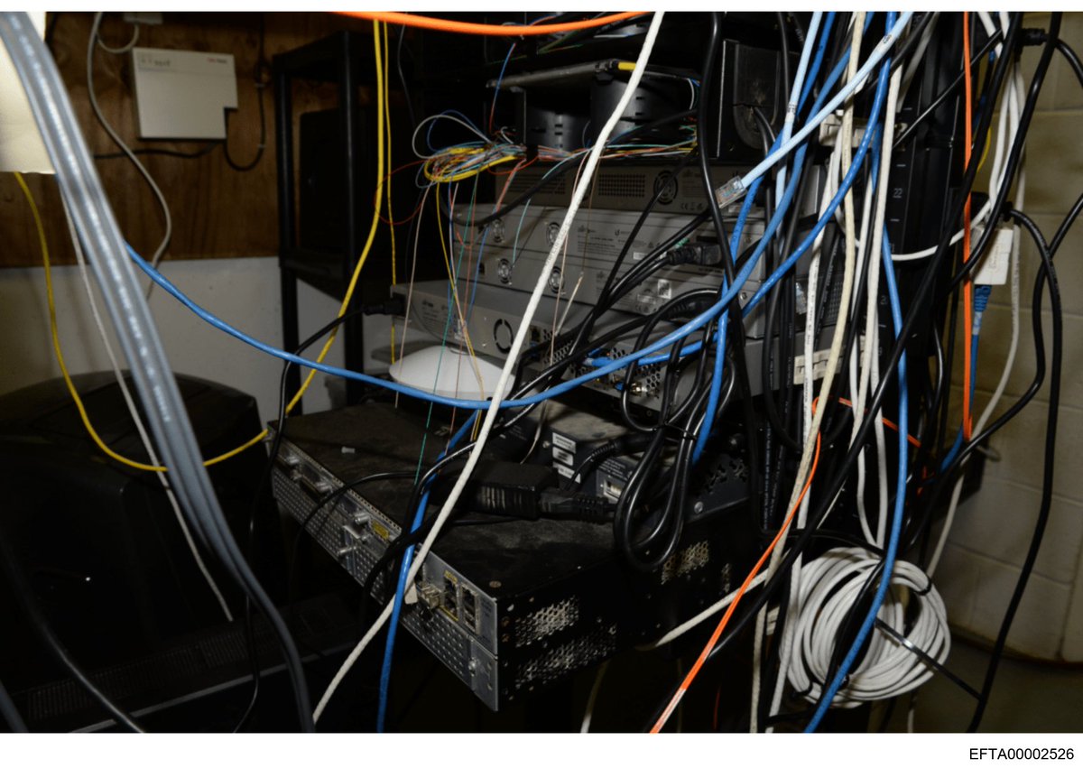 uaeldiin's tweet photo. Multiple fiber connections instead of cat 5, which means likely highspeed and hi-res cameras. I see a unifi AP on top and either an extender or PoE injector... which means someone was using unifi's backend as well. That keeps logs of IP addresses accessing it, and accounts access https://t.co/EkIRS9dtNZ