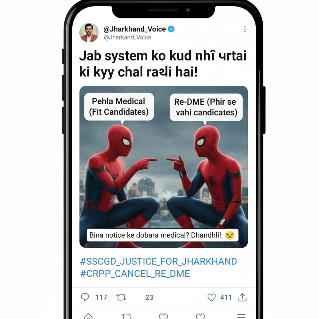 royal_yadav5's tweet photo. #SSCGD_JUSTICE_FOR_JHARKHAND
#CRPF_CANCEL_RE_DME
#Re_DME_Scam
@crpfindia @HemantSorenJMM https://t.co/dm9X06Ht32