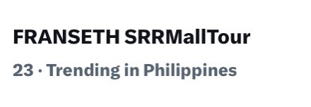 We’re now trending nationwide! Let’s aim for a higher spot, Cloudies! Keep posting!

<a href="/RegalFilms/">Regal Entertainment Inc.</a> 

FRANSETH SRRMallTour