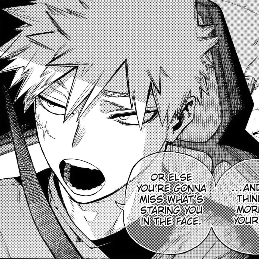 bakugou who knows izuku likes him 😂 bakugou who waits 😂 bakugou who leaves because izuku chooses someone else 😂