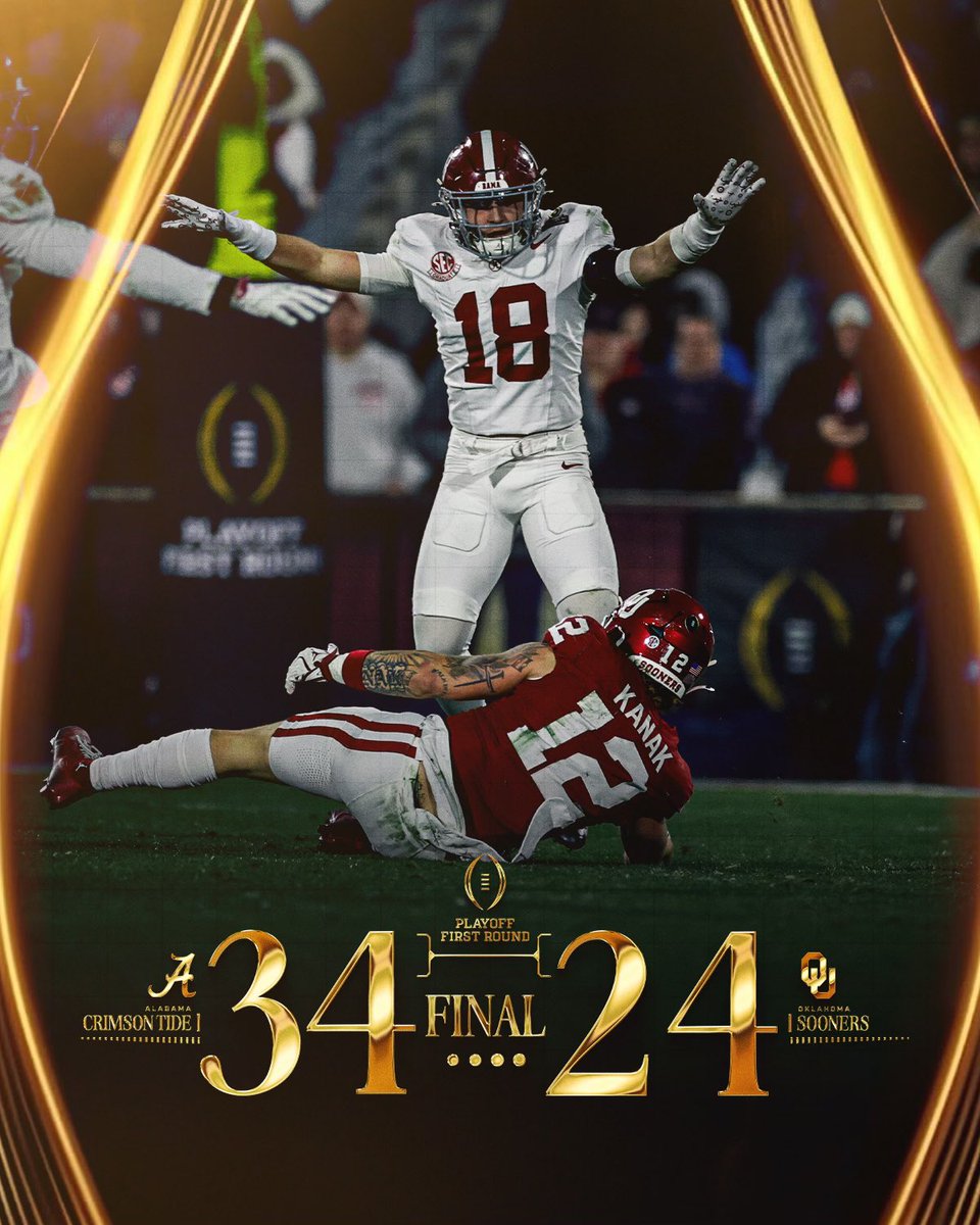 Ain’t no love in Oklahoma. 😉

#CFBPlayoff | #RollTide https://t.co/1cMIh3tO6X