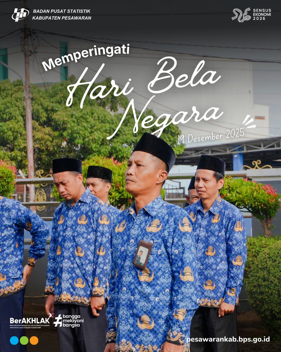 Selamat Memperingati Hari Bela Negara. 
Dengan semangat kebersamaan, mari kita jaga persatuan dan kedaulatan bangsa.

#pesawaran #bpskabpesawaran #belanegara 
#SElangkah2026 #SE2026
©️Humas BPS Kabupaten Pesawaran
 instagram.com/p/DScLfaAkQEA/…