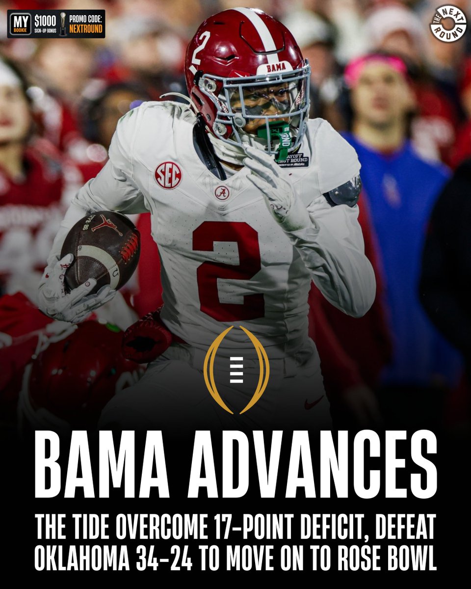 Alabama is headed to Pasadena

#CFBPlayoff #RollTide