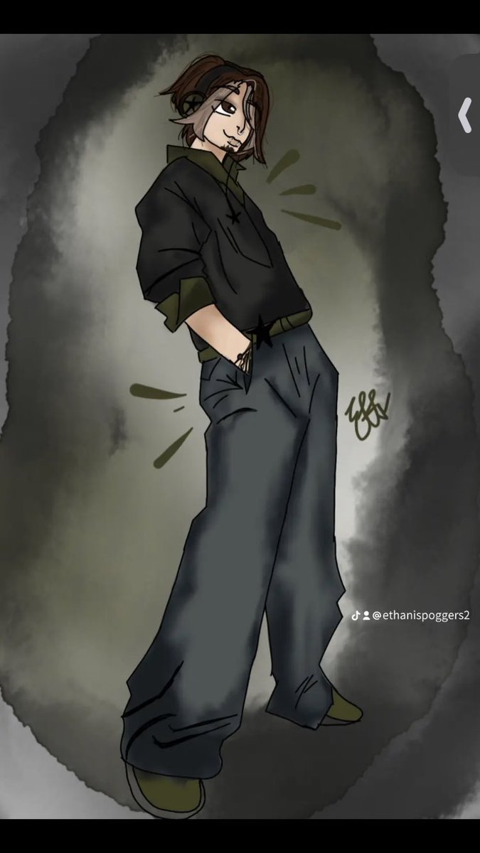 EthanSoul2's tweet photo. This is so much older but this is my oc Kai. Iv had him for so long. Hes 23,trans male. He’s in a band called grunge beat. I’ll make his band mates now. My art style has changed so much since then I’m excited to show how it changed with a new one of him. I ❤️ Kai. https://t.co/rIMSitKuDF
