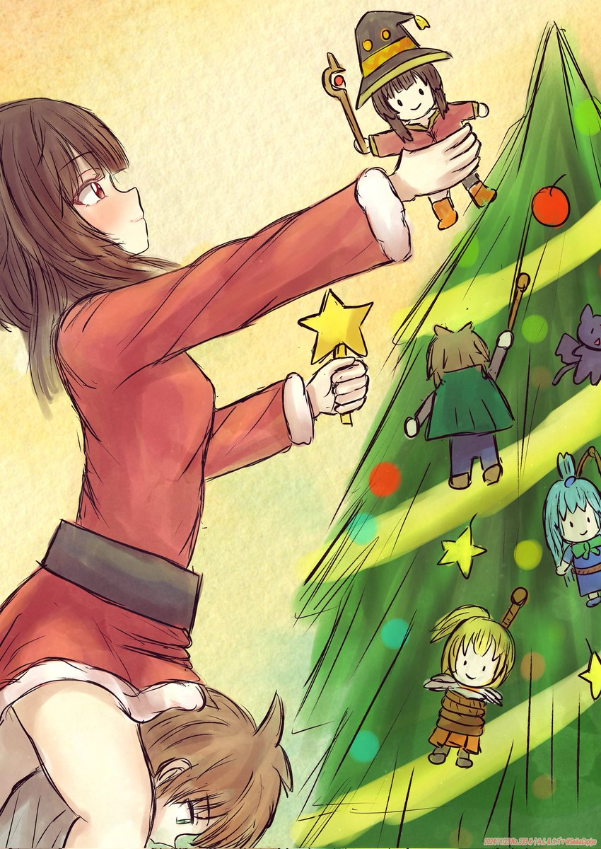 Daily_Kazumin's tweet image. Fanart del día: cargada para adornar 🎄
