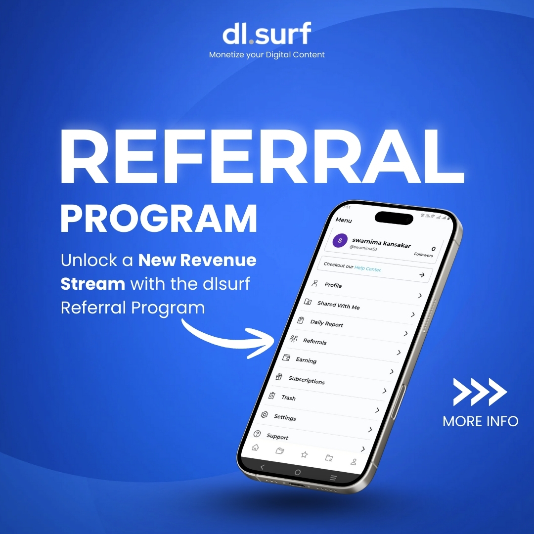 dlsurfofficial's tweet photo. Introducing the https://t.co/yNXD65Ak0T Referral Program - built for creators who want recurring earnings, not one-time payouts.

Apply now from your Publisher Dashboard → Referrals
#dlsurf #dlplatforms #CreatorEconomy #ReferralProgram #PassiveIncome #MonetizeYourAudience https://t.co/qEAedklYRZ