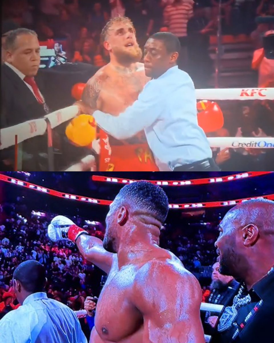 IzquierdazoBox's tweet image. ¿ERA UN AVE? ¿ERA DIOS? NO, ERA EL ÁRBITRO 😅

Jake Paul se va noqueado por Anthony Joshua en el sexto asalto y quedó con la mirada absolutamente perdida.

Masacre total en Estados Unidos 😮‍💨