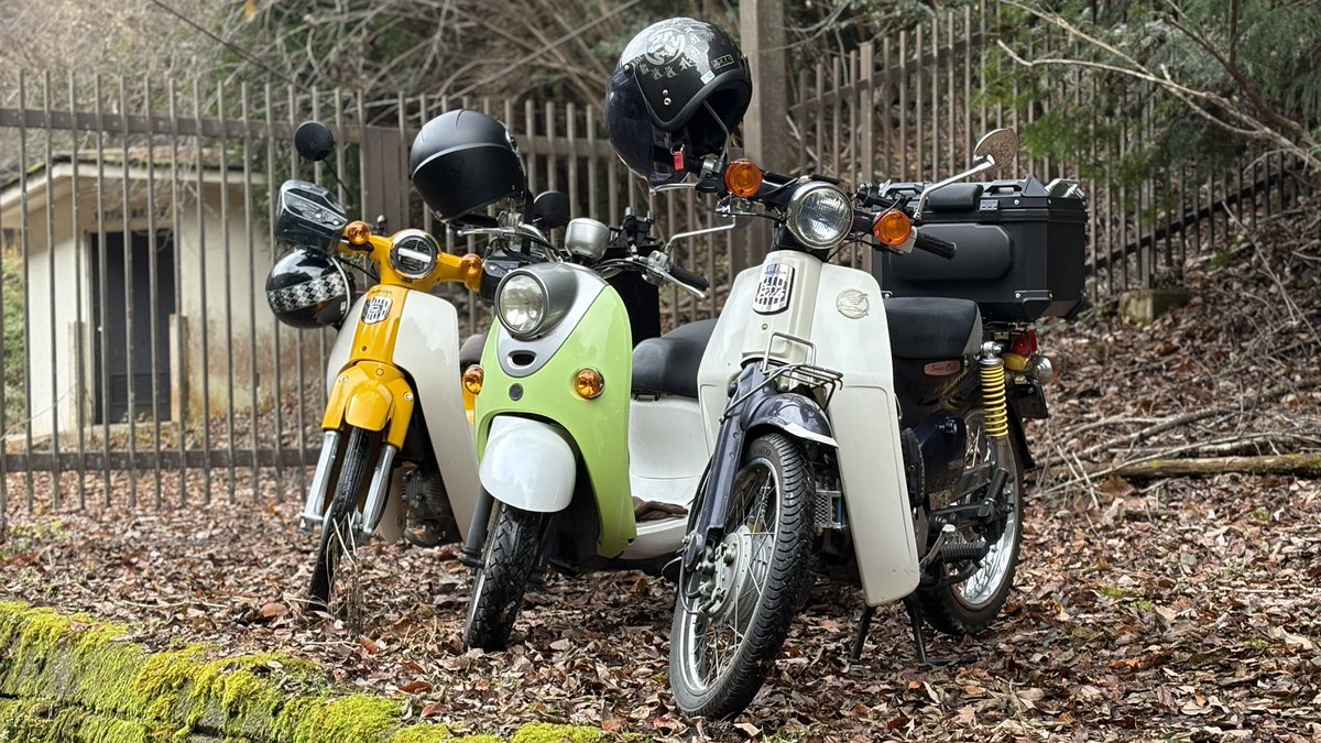 tetris_zip's tweet photo. スーパーカブ × ビーノ
原付林道ツーリング🛵💨
#YAMAHA
#HONDA
#スーパーカブ
#ビーノ
#supercub
#bino
#バイク好きと繋がりたい
#ツーリング https://t.co/WfsvTf2ik2