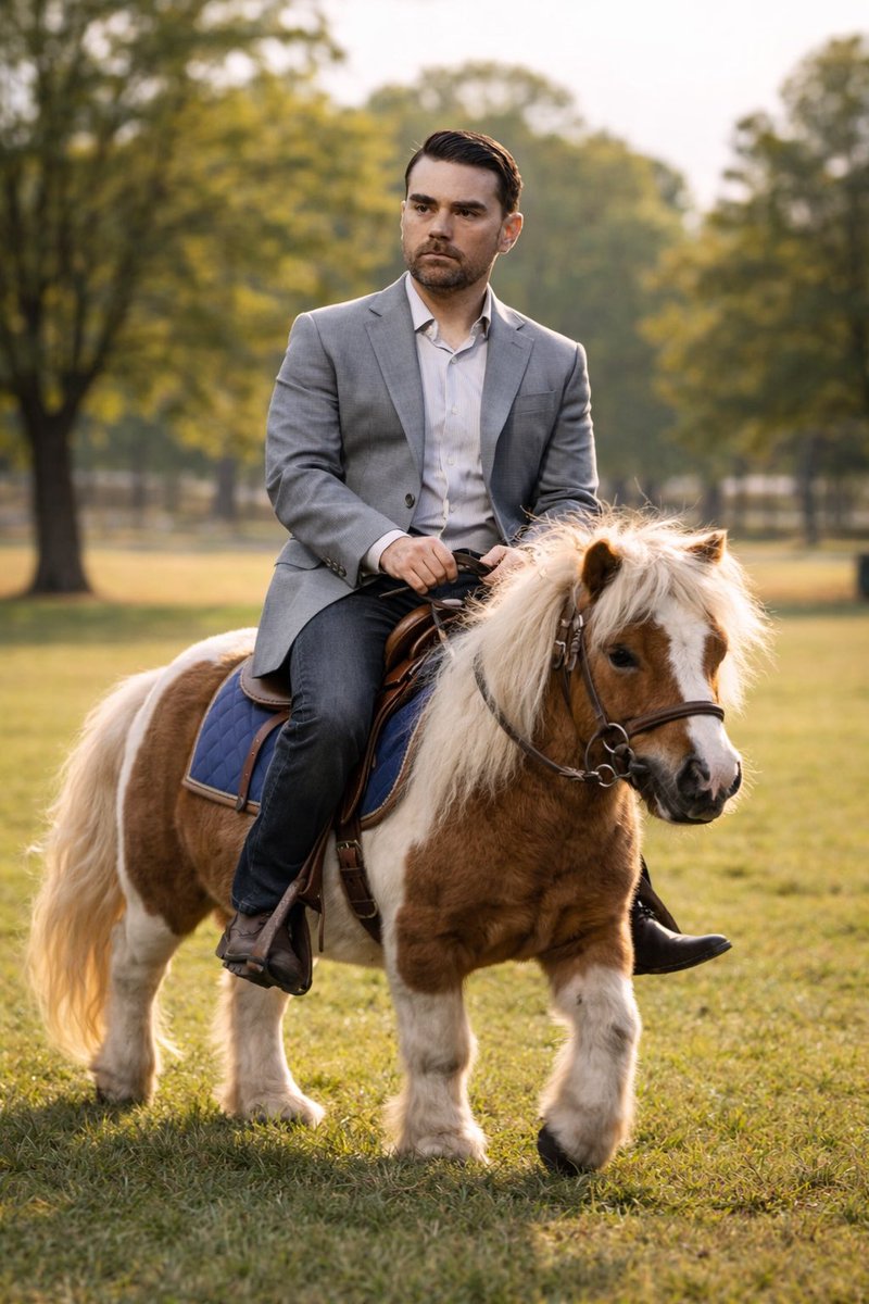 KnoxieLuv's tweet image. I need a laugh! Who's got some more Ben Shapiro on a midget horse pics? 🤣🤣🤣 Roast him!