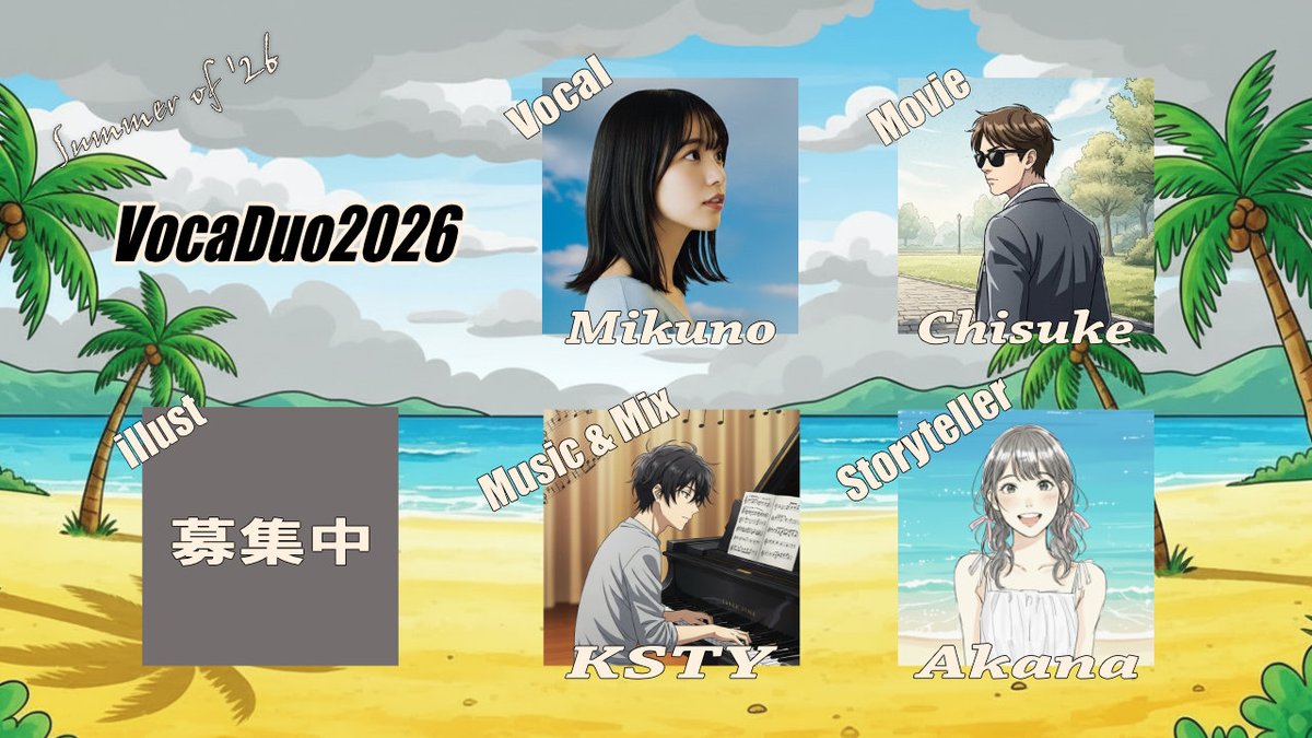 KstyLine's tweet image. #VocaDuo2026チームメンバー募集
わたしが今回主催する唯一のチームの動画が正式決定しました
イラストの方を現在募集しています
曲やチームコンセプトは話し合いで決めたいと思います
加入してくれる絵師さんはDMをお願いします

特設ページ
fine-wings.com/vocaduo2026/

ボカデュオ関連は #フォロバ100