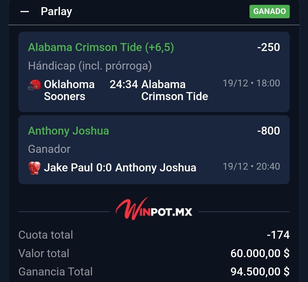 ChapitoApuestas's tweet image. SE PRENDIÓ EL CERRO 🔥🔥🔥🔥 !!!

Que Pinche Chulada lo de mi Grupo Premium 💎 !!

DÍA PERFECTO hoy ✅️✅️ !!!

Ganamos con Alabama tanto en ML como en Parlay 🏈🔥 !!

A Cobraaaaar mis Chingoneeesss ❤️ !!!
