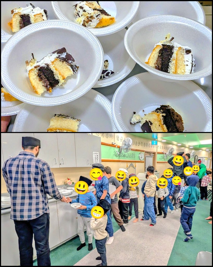 Atfal Class 🤝 Cake

Lesson: studying hard and paying attention in class is rewarding 💯 

Pray for our kids.