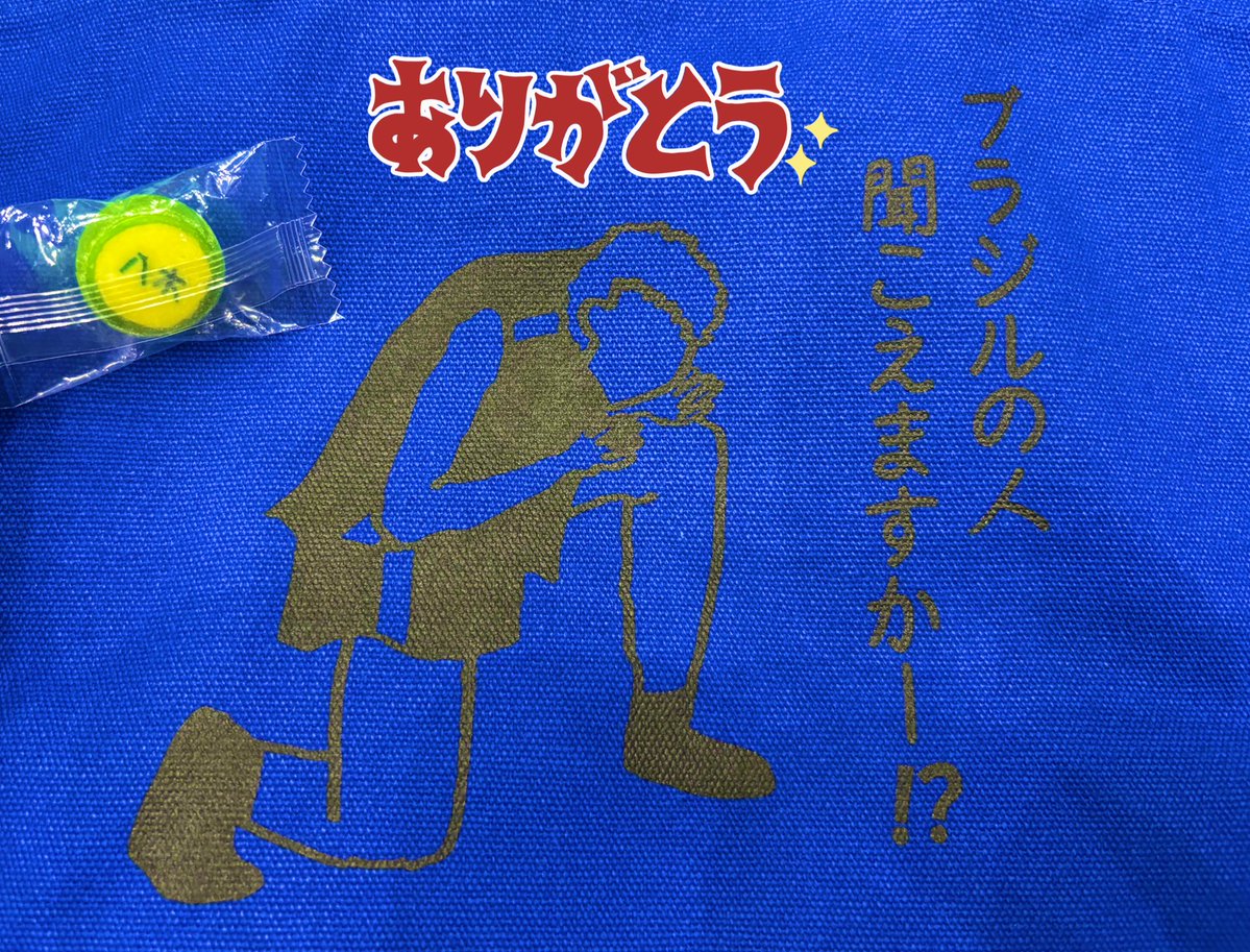 息子がサバンナ八木さんに貰った、 ブラジルバッグとブラジル