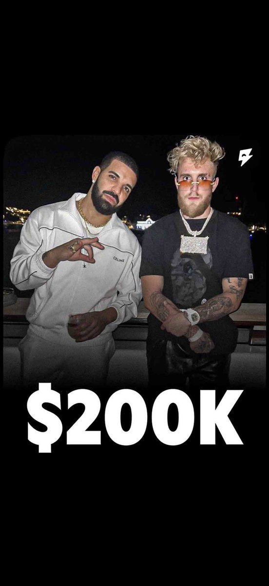 JosueFlexing's tweet photo. Dumbest bet @Drake ever did lost 200k on @jakepaul 😂 literally ran all fight https://t.co/LQeN4irv8f
