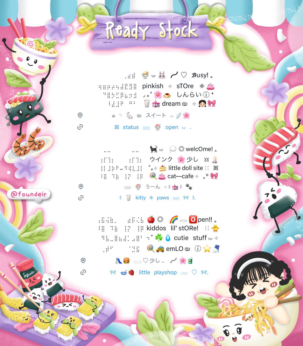 ofKathie's tweet photo. ⠀
˚₊ ♡ help retweet? tysm! ֯⊹

𓈄᳸  ౿ ۫ 𓈒 🍭🎀  ⨳  𓊆 haloo sobat imut  . .  💬 ☆ kath bawain ready stOck wording bio rata tengah! bisa dipasang tanpa twitpane, dengan harga  へ ⭐️🥣 𖠗  ꒰ IDR. 9.500 ꒱  യ check ALT for moRe ▷ チェック。☘️👛 ノ

𓄼 𓂋  #zonauang  ⊹
⠀ https://t.co/1tlx7wwayF