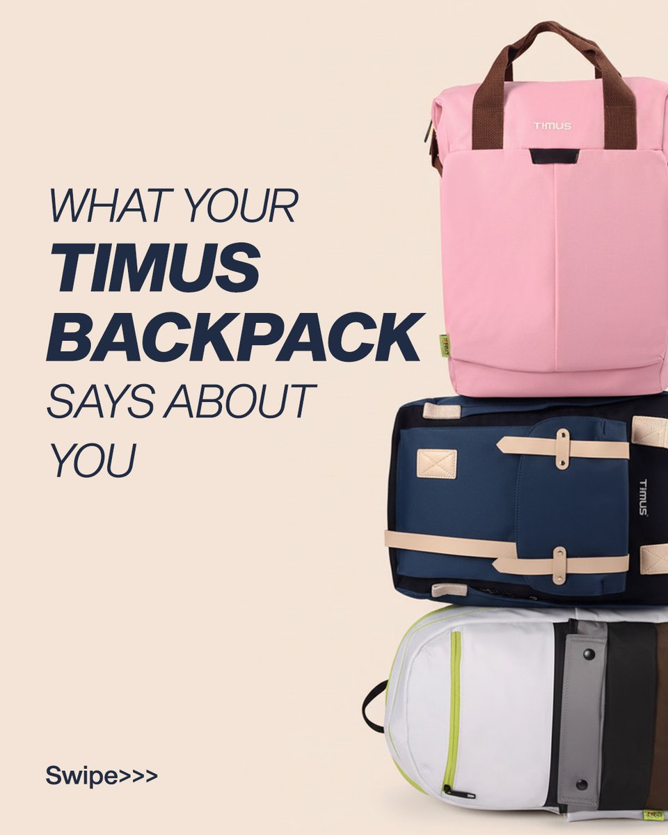 TimusLifestyle's tweet image. Your backpack says a lot about you… 🎒 Swipe to discover your Timus personality. Which one are you? Tell us in the comments 👇  🔗 
timus.in/collections/ur…  #TimusLifestyle #UrbanBackpack #EverydayCarry #TimusBackpacks #TimusPersonality #BackpackVibes #BackpackLife