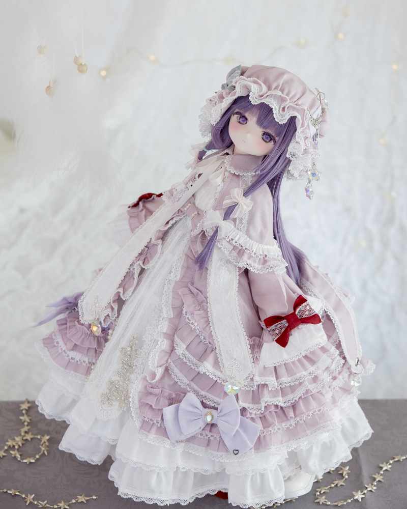 くすみピンクフリルドレス くすみピンクフリルドレス