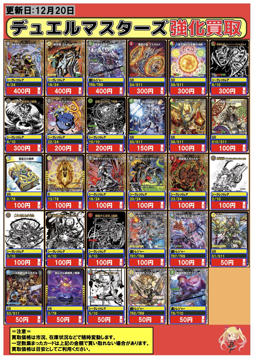 デュエルマスターズ #デュエマ 買取 地域 12/20 剣轟の団長ドギラゴン