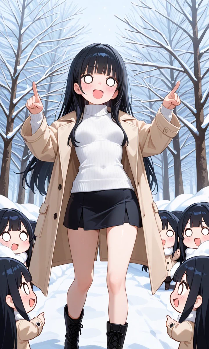 美月@AI artwork в X: „ほら、みんな見て❗ 今日は暖かいから雪がとけ