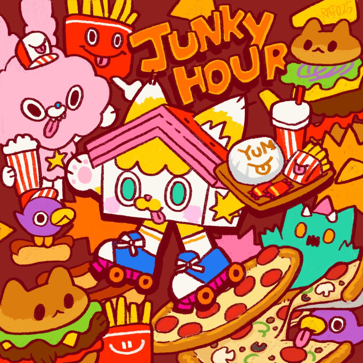 ratokimtoy's tweet photo. 2025.12.20
Procreate 2048x2048px
It’s Junky hour😋
脂っこい食べ物が狂ったように食べたくなる日がたまにある🤪
#ratoartwork #sweethomecat #junkyhours https://t.co/xbm7xqM5zC