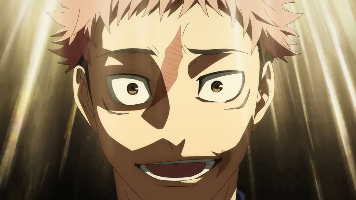 Gelamalipo's tweet photo. Yuuji's goofy stupid smile oh my god you are so handsome so beautiful so pretty. look at his scars and how fucking cool they are oh my god YUUJI YOU MOVE MEEEEEEEEEEEEEEEEEEEEEEEEEEE https://t.co/vcfC6joopB