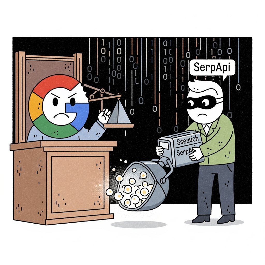 There once was a scraper named Serp,
Who snagged Google's data and burped.
They said, “Stop your stealing!"
But profits were feeling,
So they fucked and resold what they chirped.

#GoogleVsSerpApi #SearchScraping #DataTheft #TechLawsuit