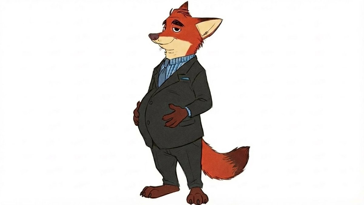 Gerplexan's tweet image. This was the original concept art of Nick's father from the first original version of Zootopia, but I wanted to see how he would look before he officially became Nick's father ❤️
