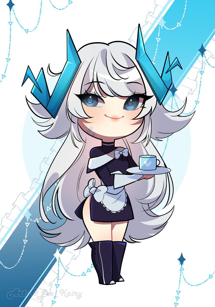 Feliz Domingo!!! no paramos con mas de mis panitas Vtubers en mi CafeMaid, esta vez una muy apreciada chaparrita, media furra pero divertida, lideresa de los hierizos, la buena michi trapi alias <a href="/BlauSeiker/">Blau Seiker 🌌</a> <a href="/AzulSeiker/">🌌</a> ténganle paciencia con sus pedidos tiene patitas cortas